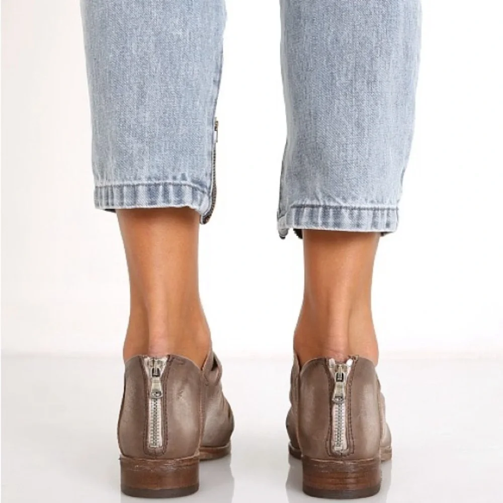 Free People Women's Lost Valley Brown leather Ankle Boots size EU 38